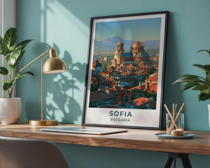 Sofia Bulgaria Travel Poster