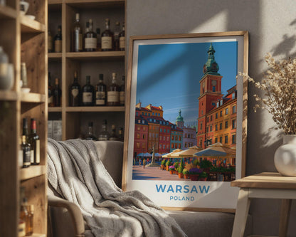 Warsaw Poland Travel Poster
