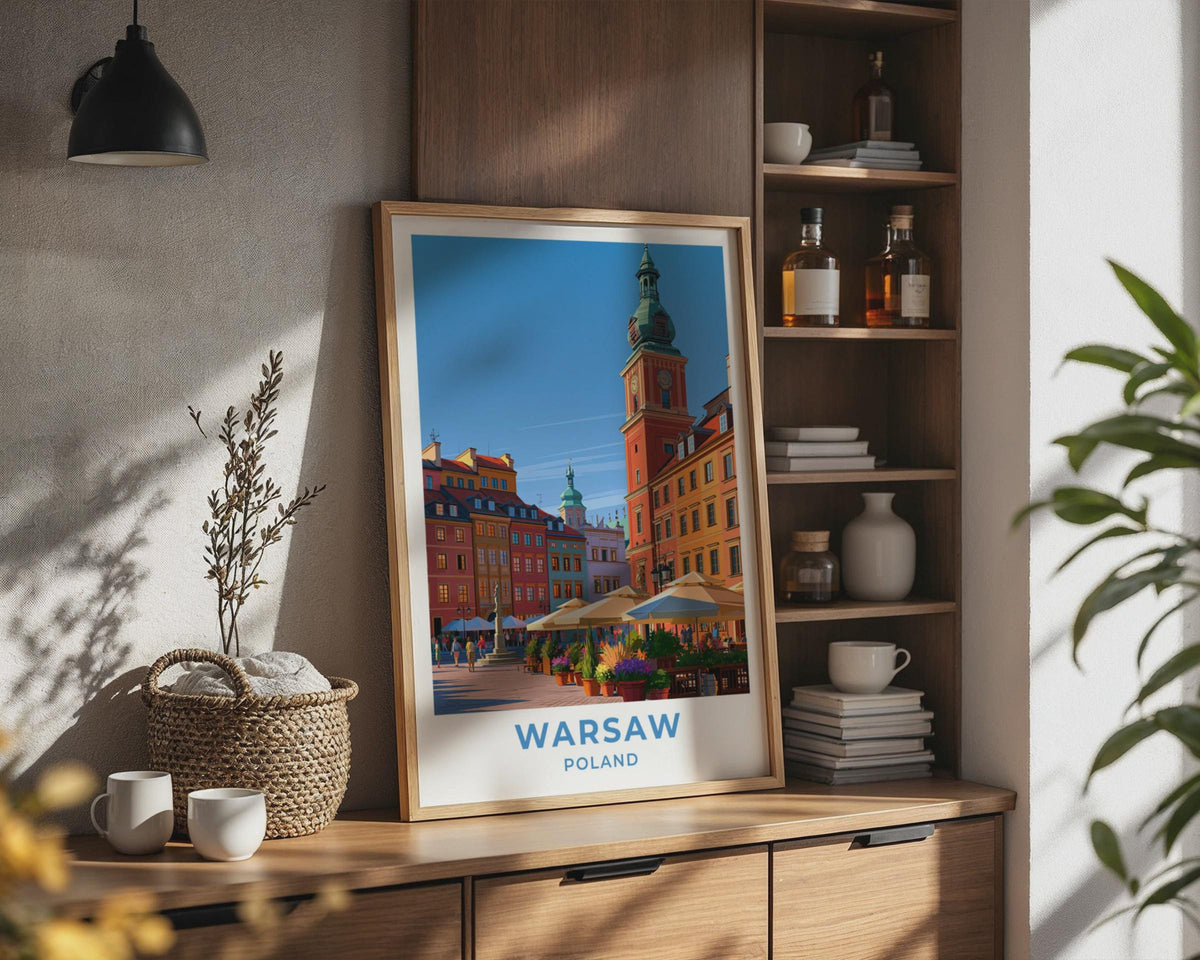 Warsaw Poland Travel Poster