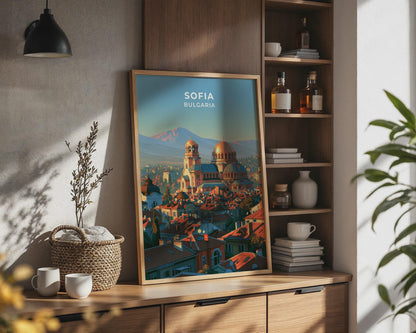 Sofia Bulgaria Travel Poster