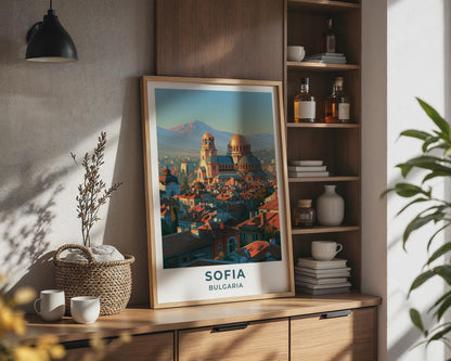 Sofia Bulgaria Travel Poster