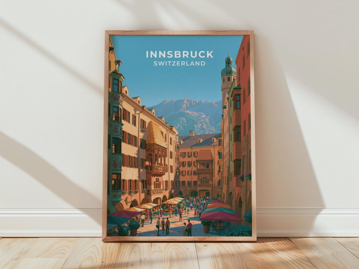 Innsbruck Austria Travel Poster - WanderWall