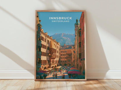 Innsbruck Austria Travel Poster - WanderWall