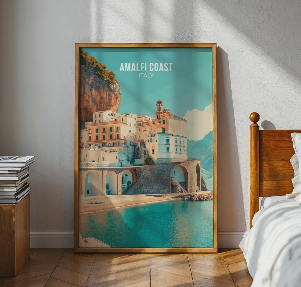 Italy Coastal Print Amalfi Coast Wall Art - WanderWall