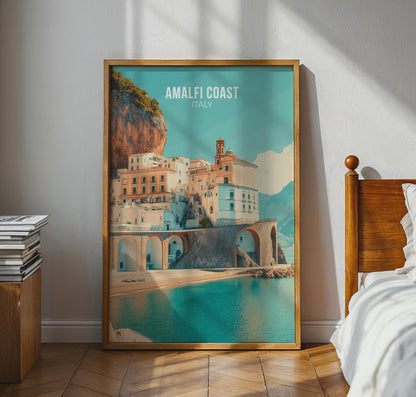 Italy Coastal Print Amalfi Coast Wall Art - WanderWall