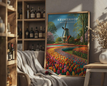 Keukenhof Netherlands Travel Poster - WanderWall