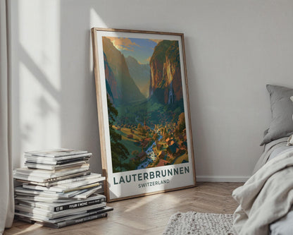 Lauterbrunnen Switzerland Travel Poster - WanderWall