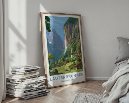 Lauterbrunnen Switzerland Travel Poster - WanderWall