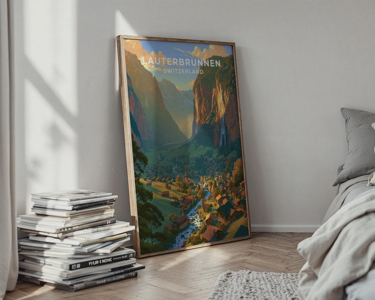Lauterbrunnen Switzerland Travel Poster - WanderWall