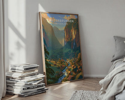 Lauterbrunnen Switzerland Travel Poster - WanderWall
