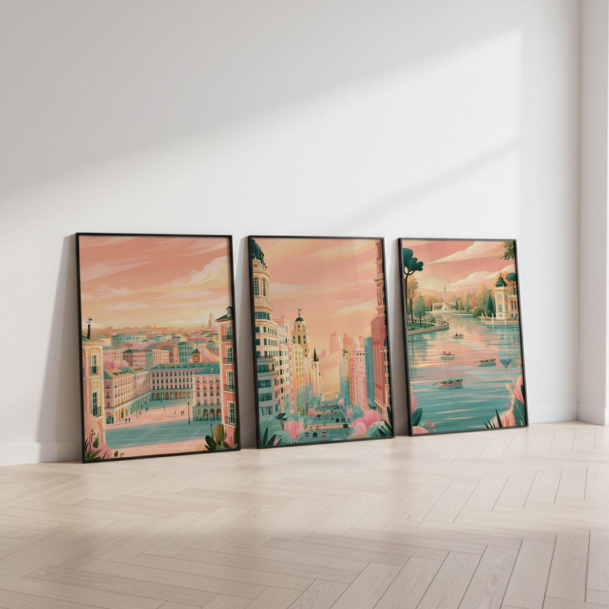 Madrid Set of 3 Posters | Madrid Gallery Wall Art - WanderWall