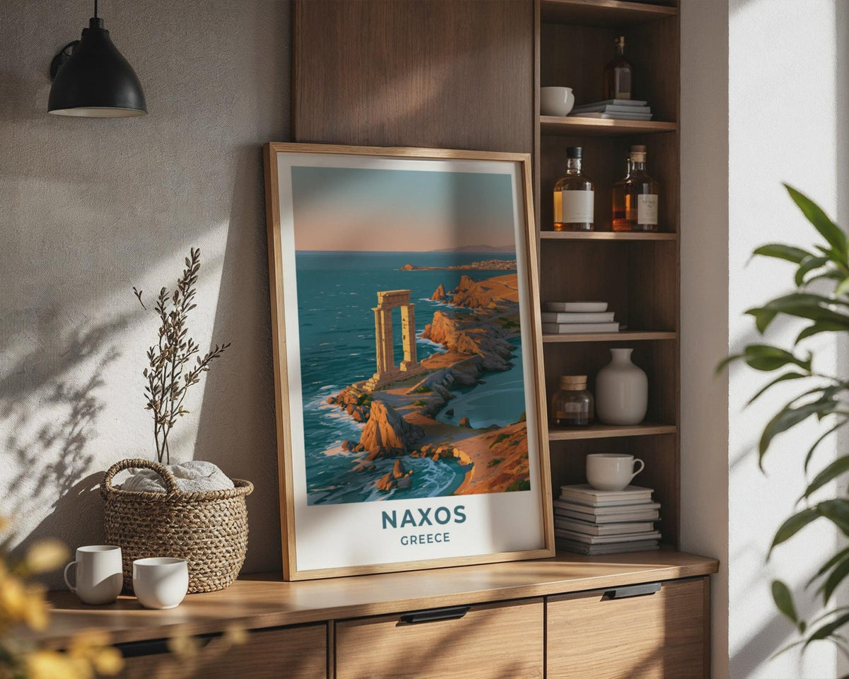 Naxos Greece Travel Poster - WanderWall