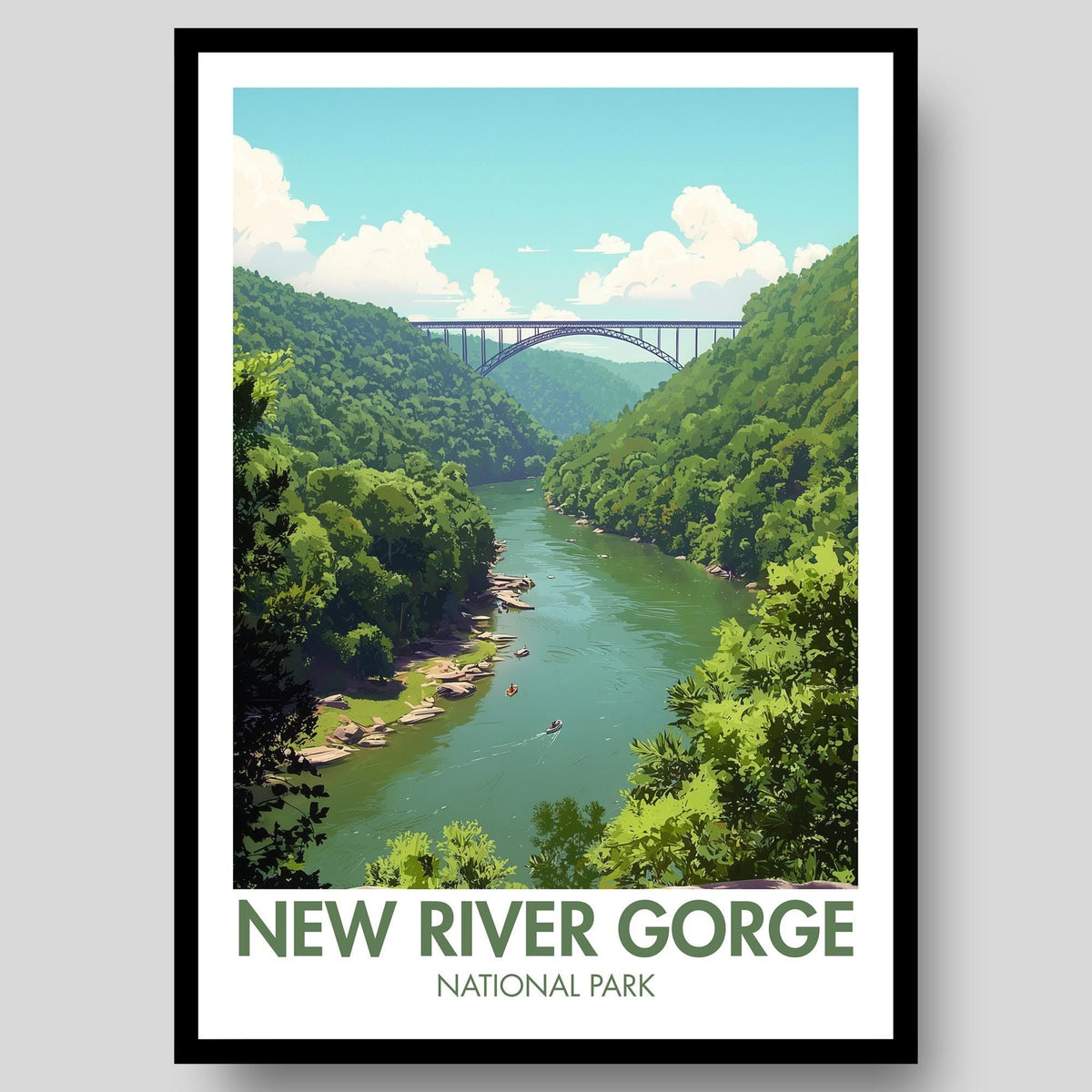 New River Gorge Poster - WanderWall