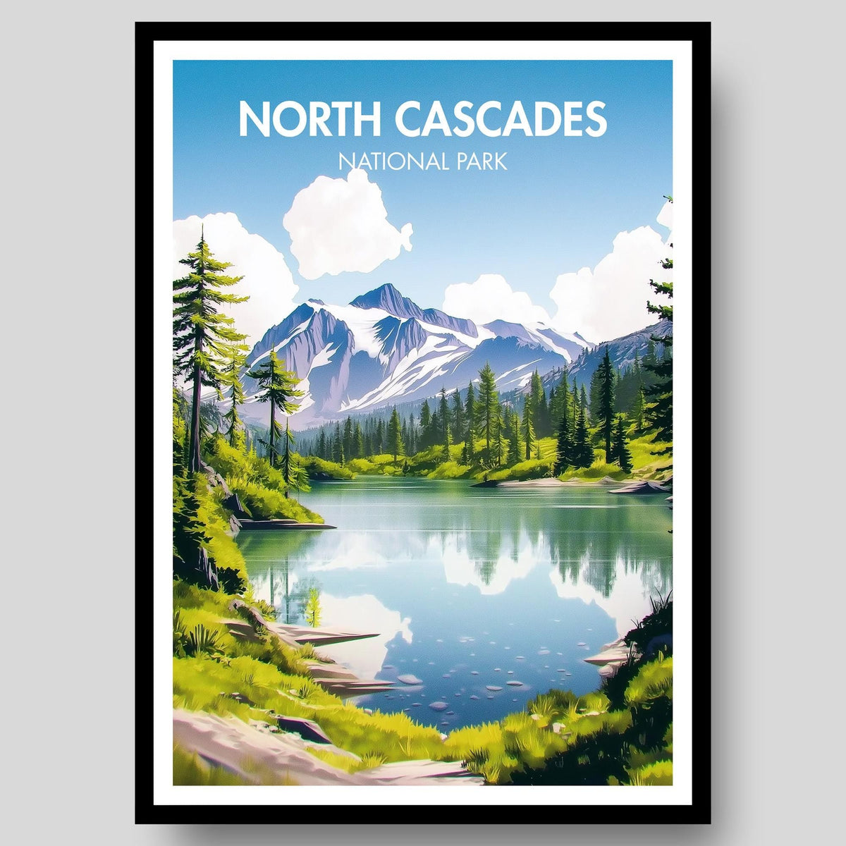 North Cascades National Park Poster - WanderWall