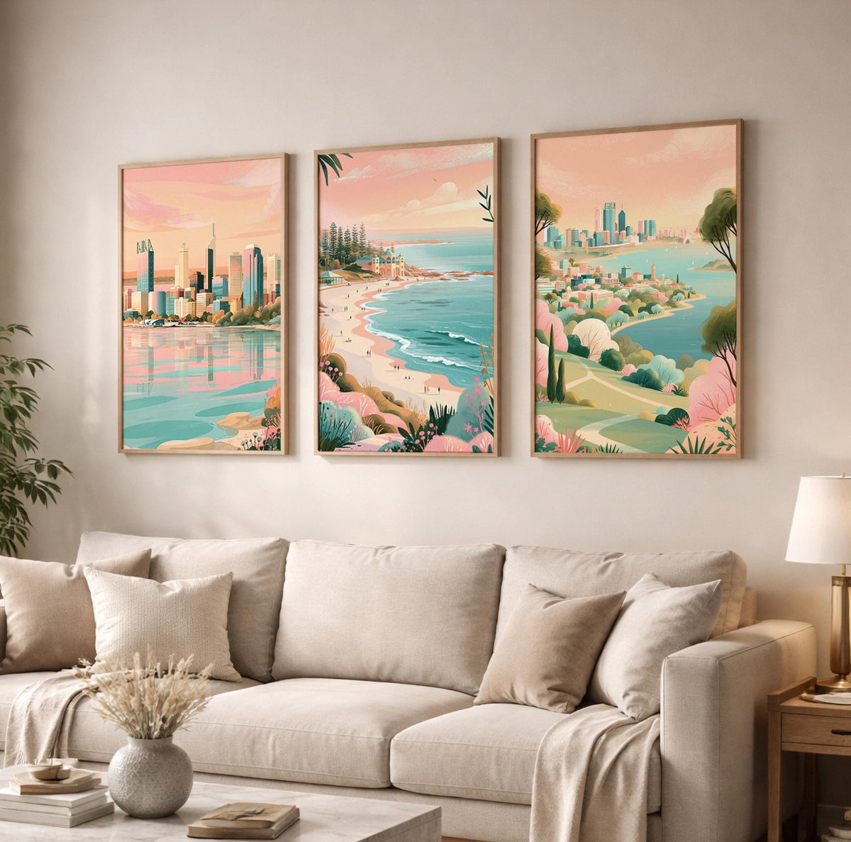 Perth Set of 3 Posters | Perth Gallery Wall Art - WanderWall
