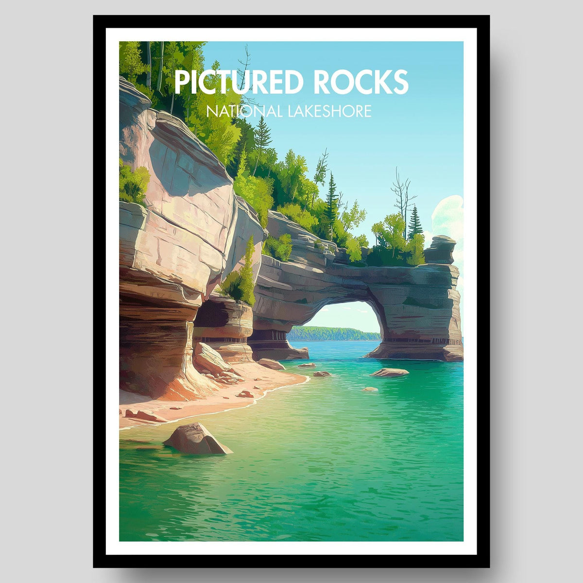 Pictured Rocks National Lakeshore Poster - WanderWall