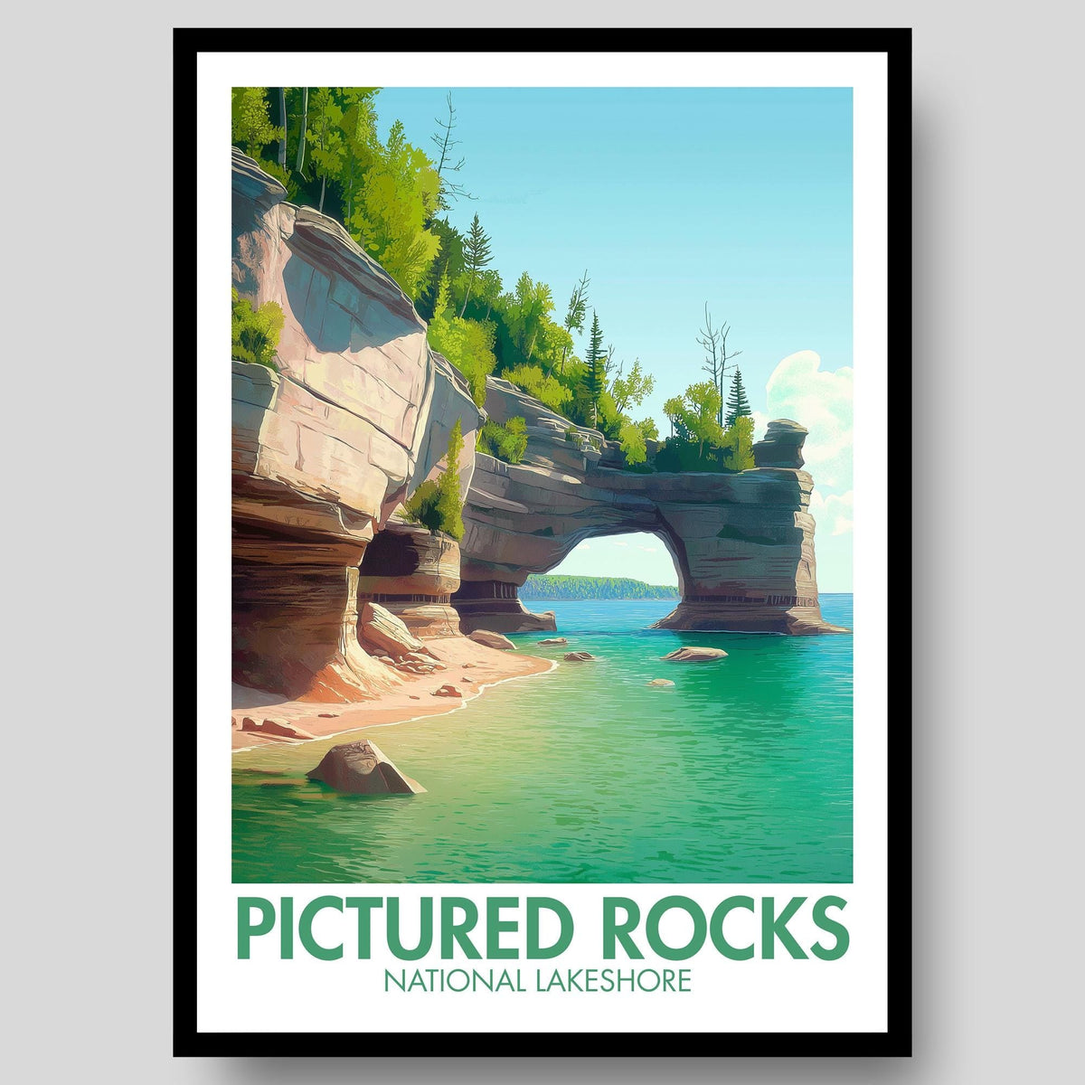 Pictured Rocks National Lakeshore Poster - WanderWall