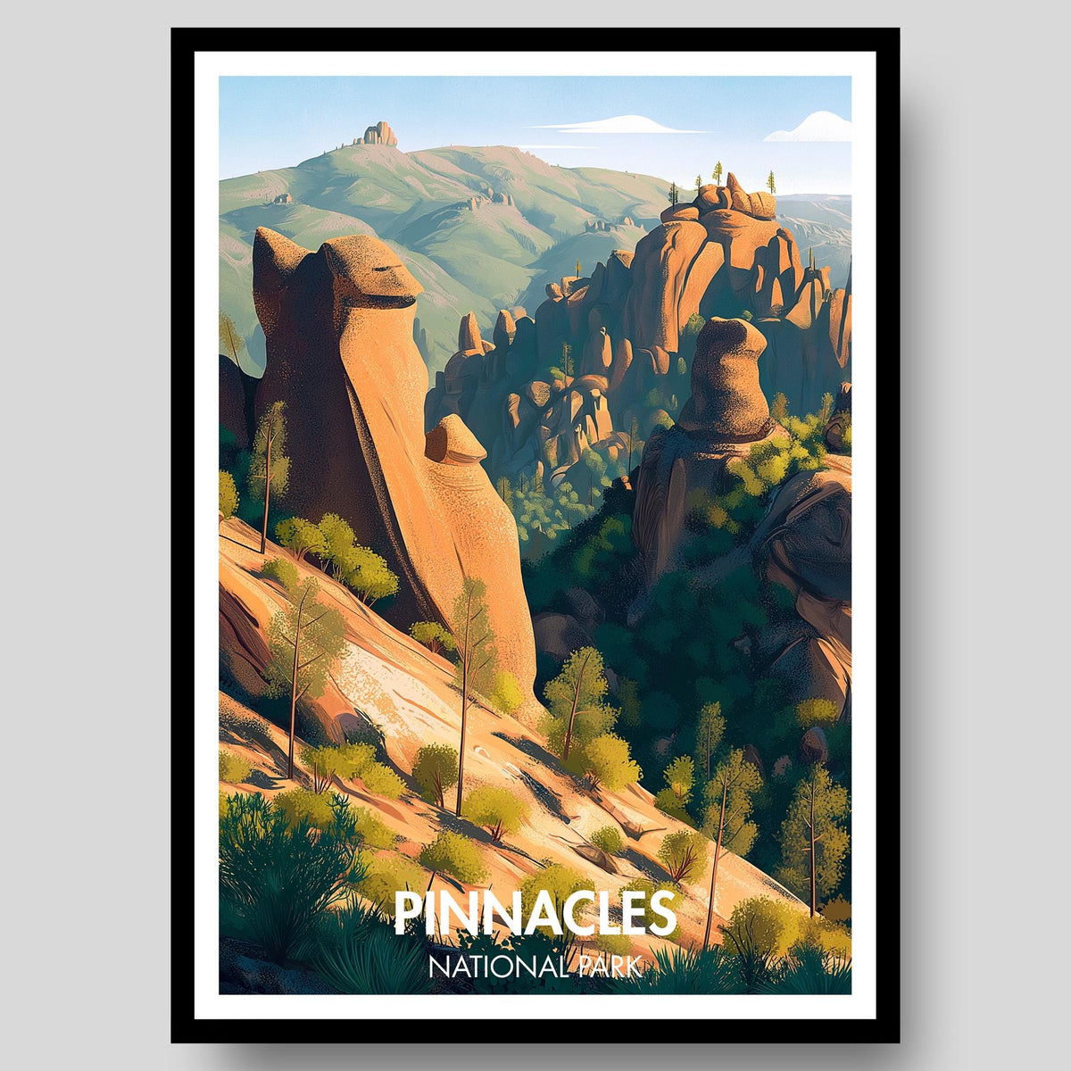 Pinnacles National Park Poster - WanderWall