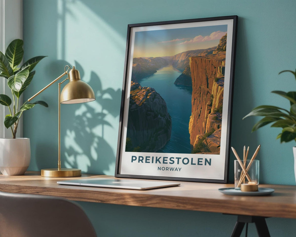 Preikestolen Norway Travel Poster - WanderWall