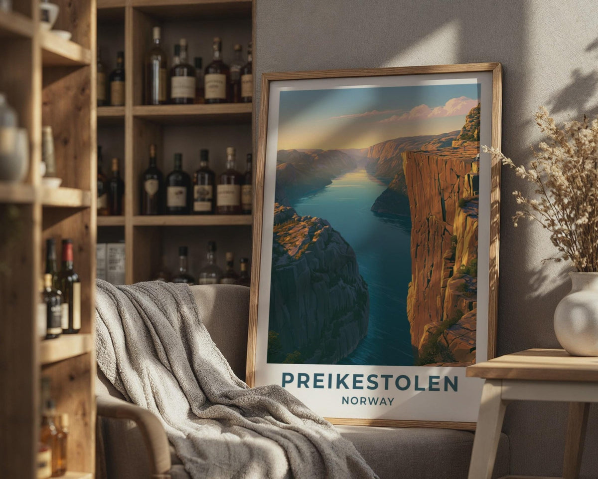 Preikestolen Norway Travel Poster - WanderWall