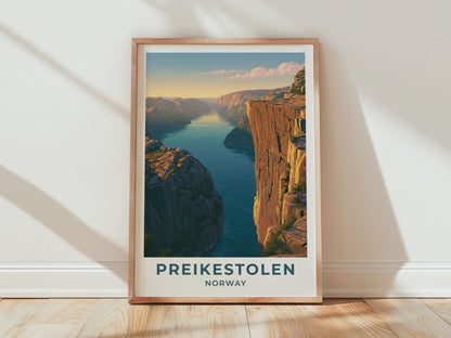 Preikestolen Norway Travel Poster - WanderWall