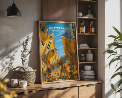 Rotterdam Netherlands Travel Poster - WanderWall