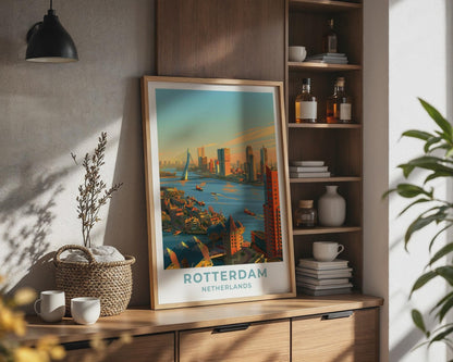 Rotterdam Netherlands Travel Poster - WanderWall