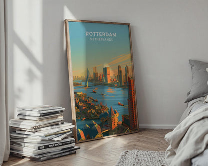 Rotterdam Netherlands Travel Poster - WanderWall