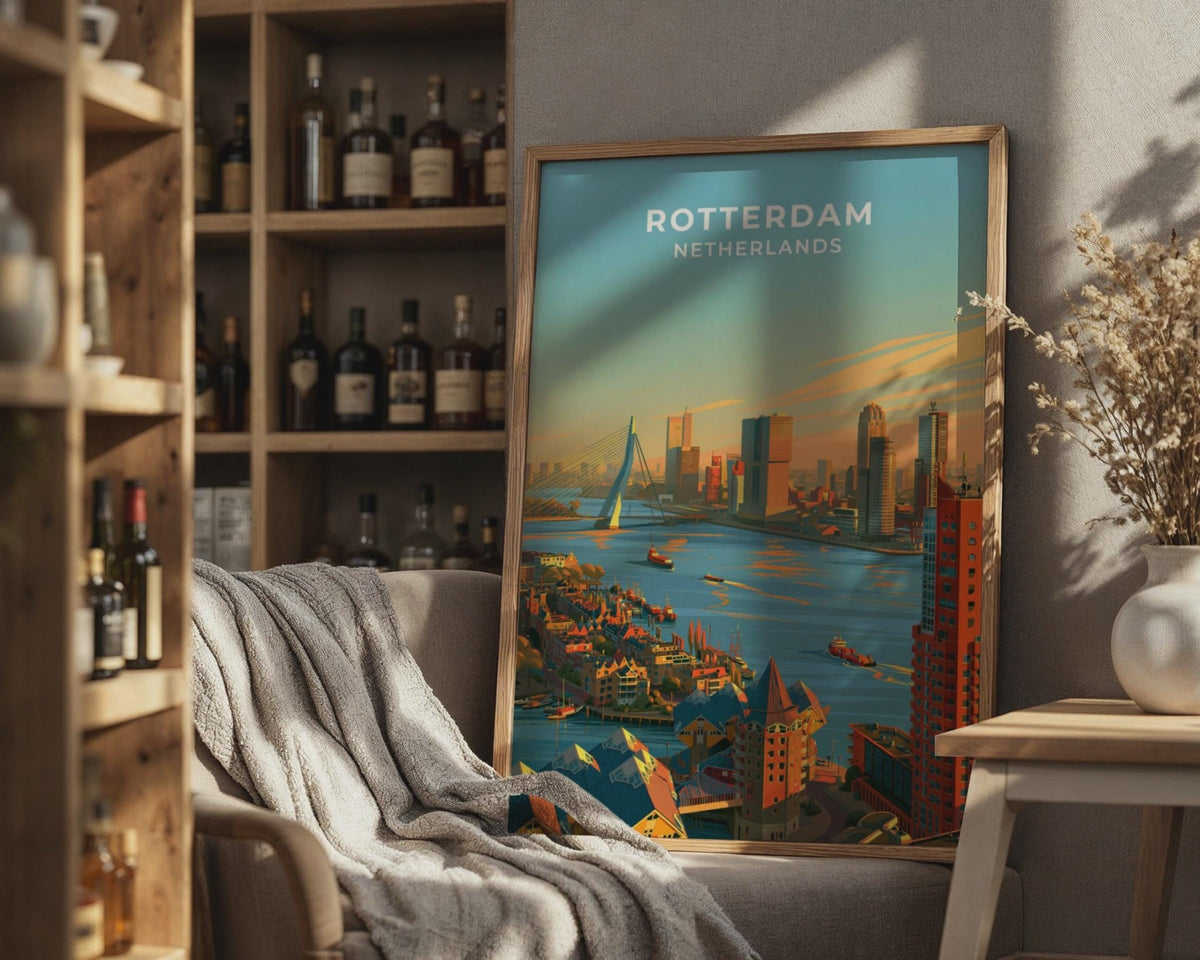 Rotterdam Netherlands Travel Poster - WanderWall