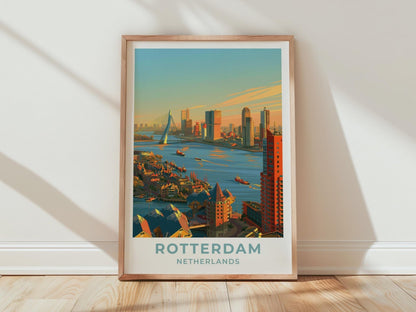 Rotterdam Netherlands Travel Poster - WanderWall