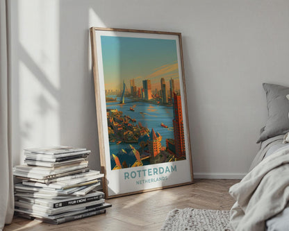 Rotterdam Netherlands Travel Poster - WanderWall