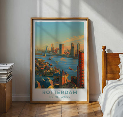Rotterdam Netherlands Travel Poster - WanderWall