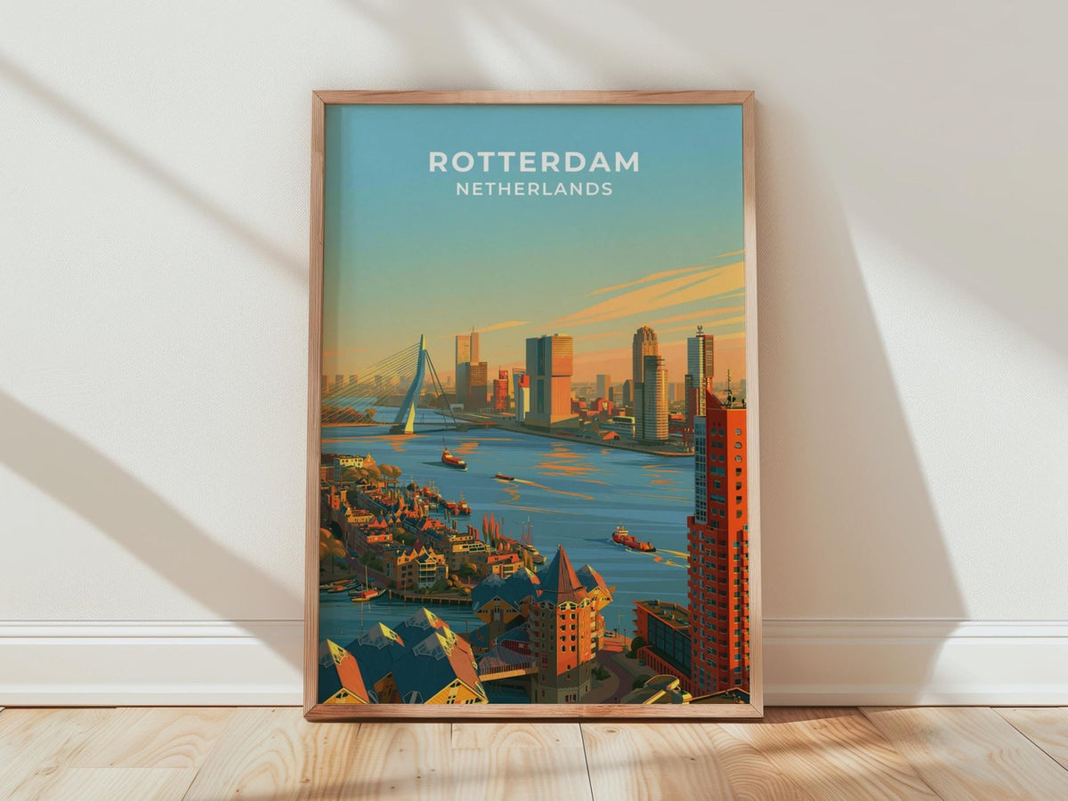 Rotterdam Netherlands Travel Poster - WanderWall