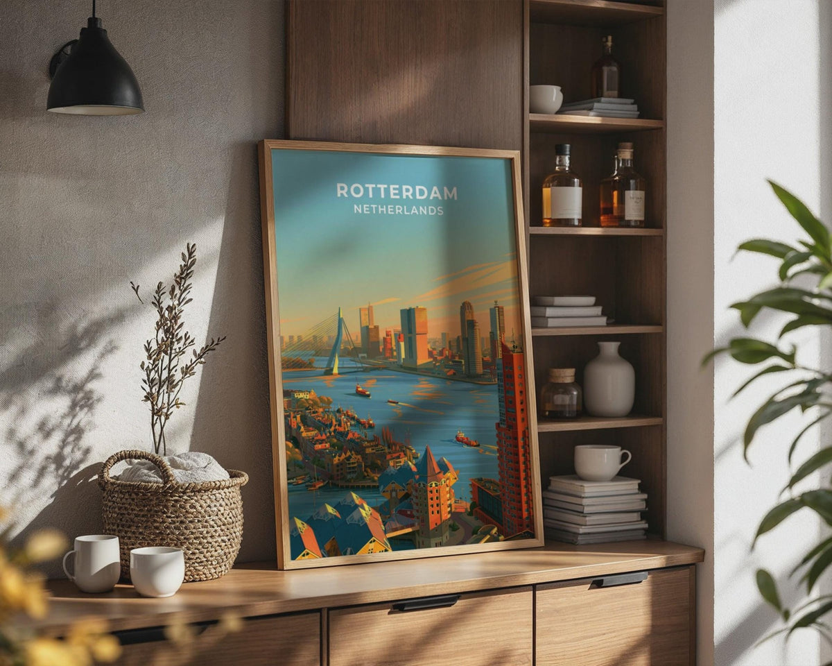 Rotterdam Netherlands Travel Poster - WanderWall