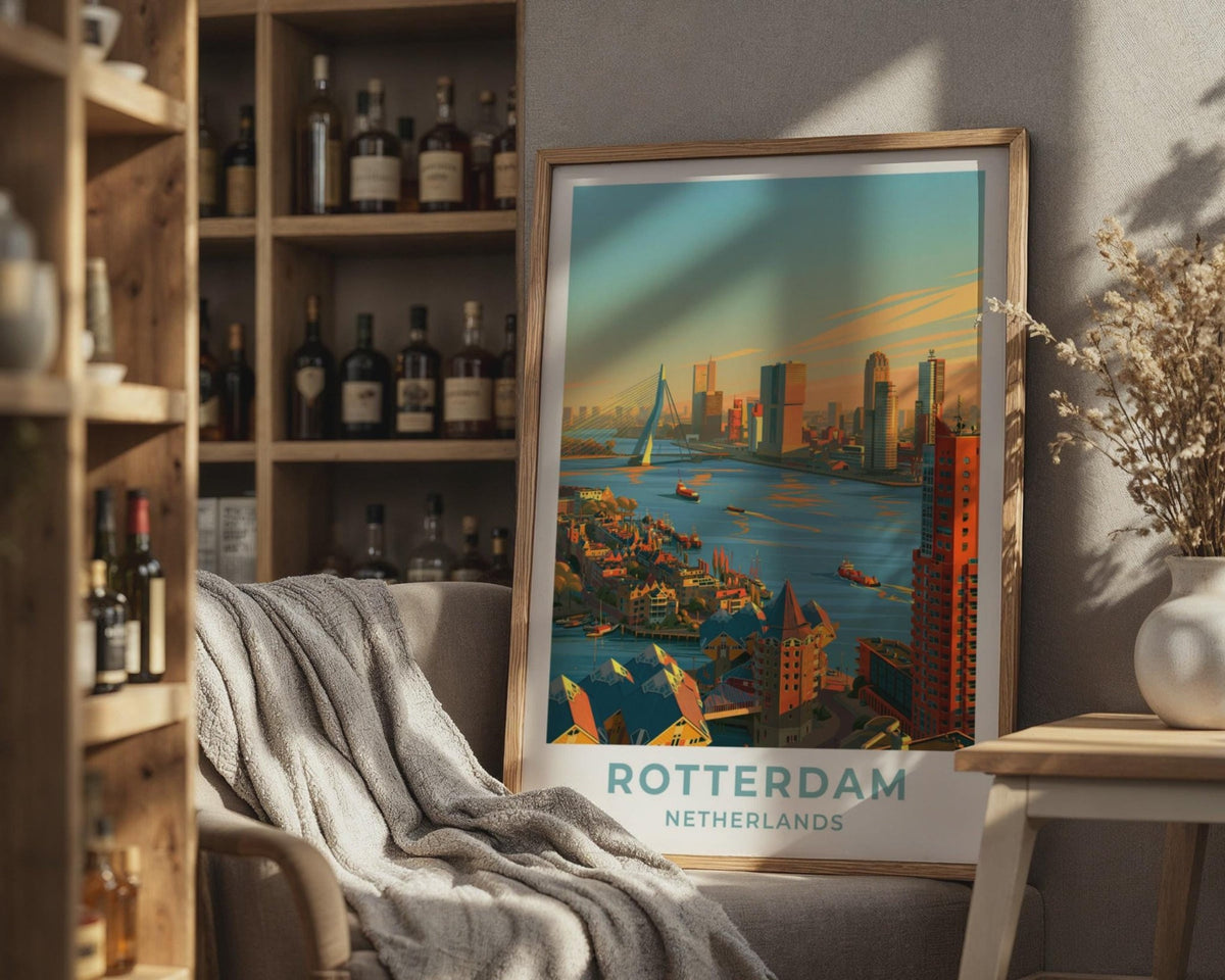 Rotterdam Netherlands Travel Poster - WanderWall