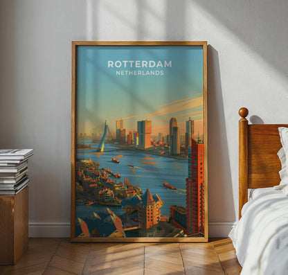 Rotterdam Netherlands Travel Poster - WanderWall