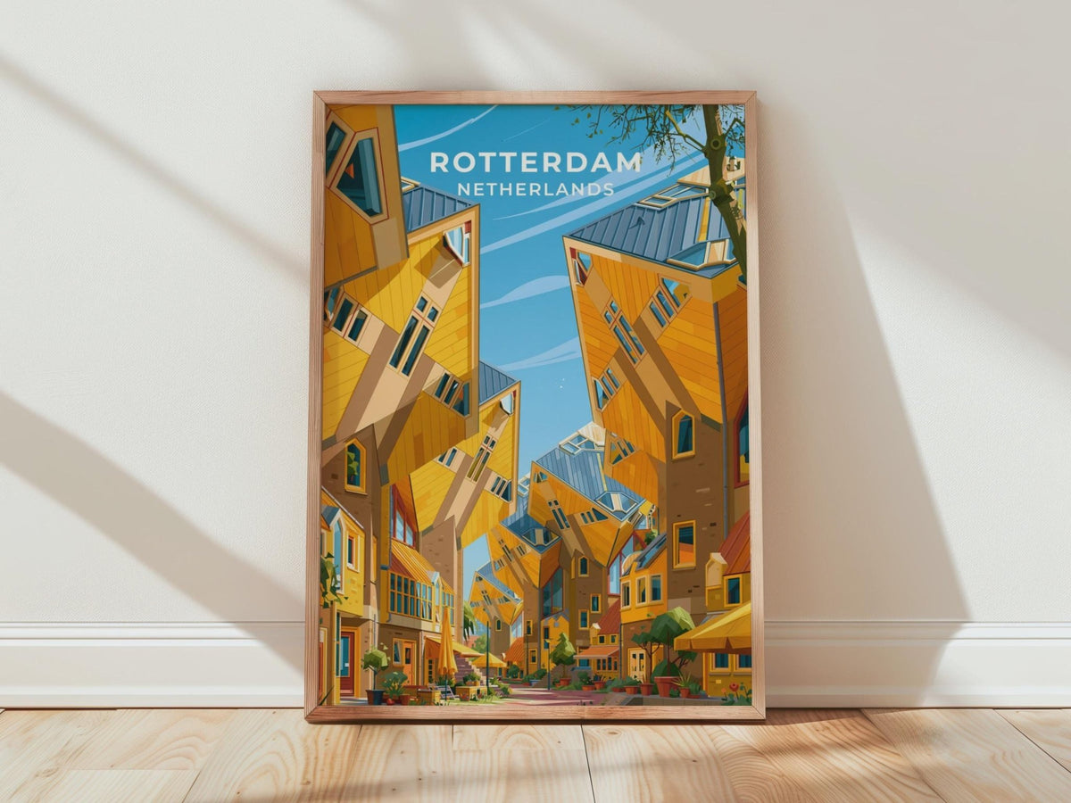 Rotterdam Netherlands Travel Poster - WanderWall