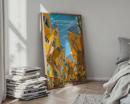 Rotterdam Netherlands Travel Poster - WanderWall