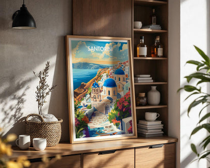 Santorini Poster - WanderWall
