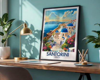 Santorini Poster - WanderWall