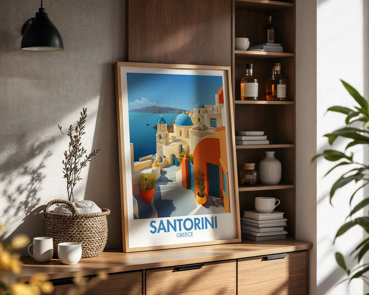 Santorini Poster - WanderWall
