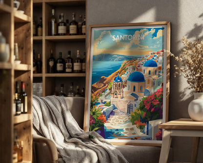 Santorini Poster - WanderWall
