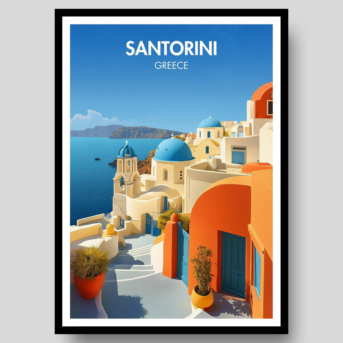 Santorini Poster - WanderWall