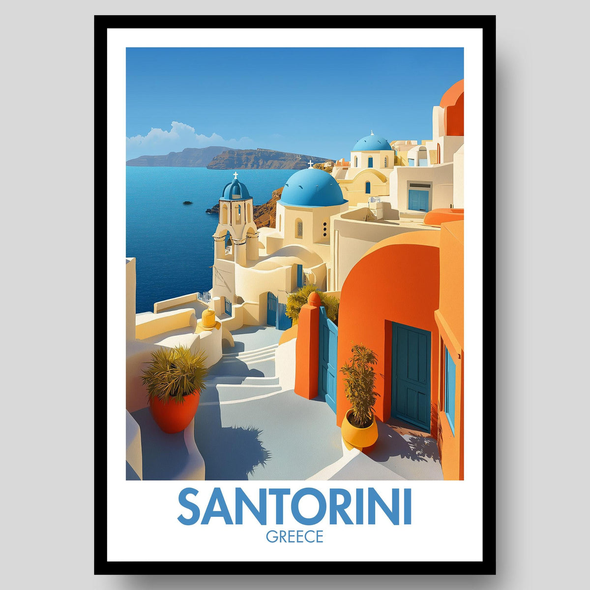 Santorini Poster - WanderWall