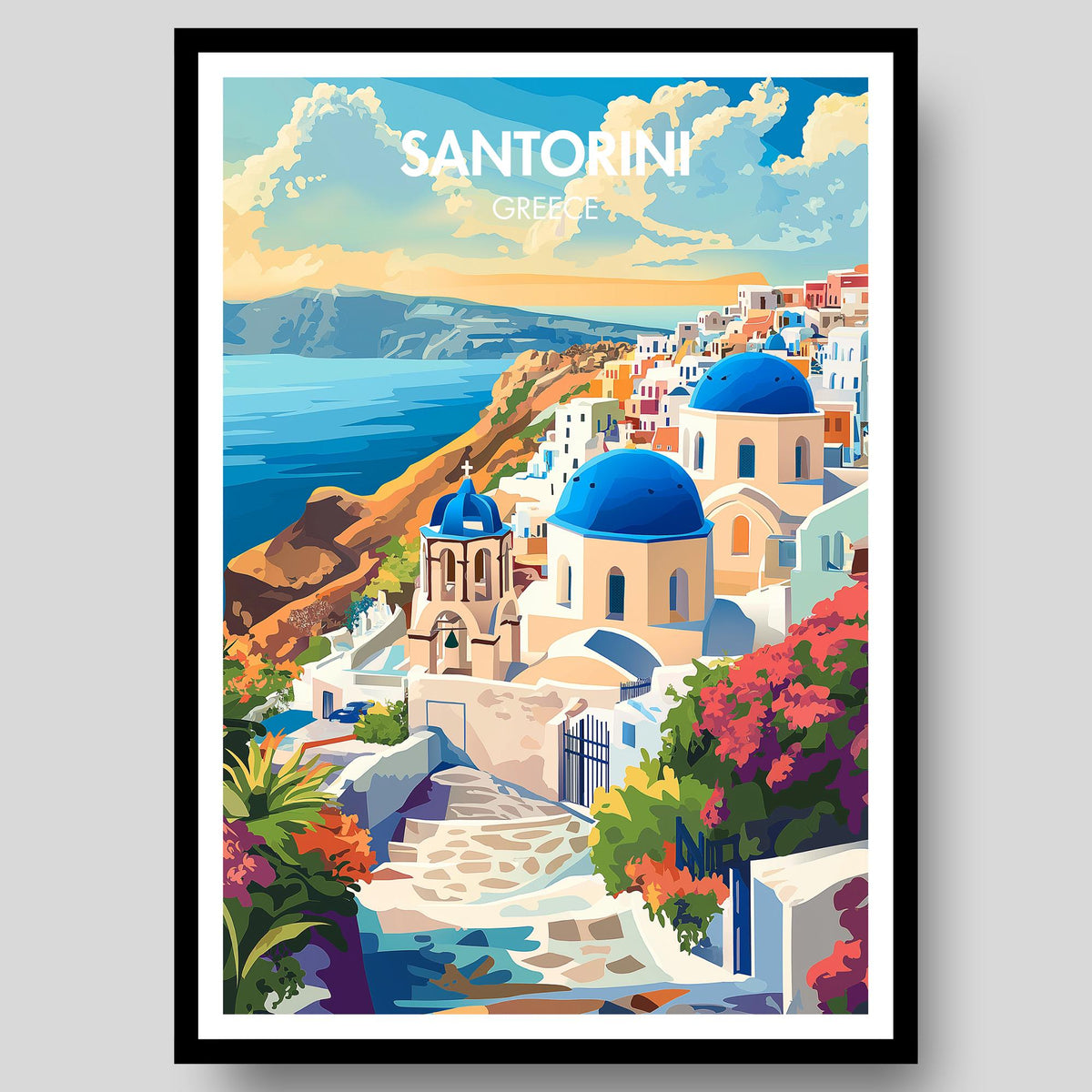 Santorini Poster - WanderWall