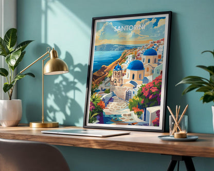 Santorini Poster - WanderWall