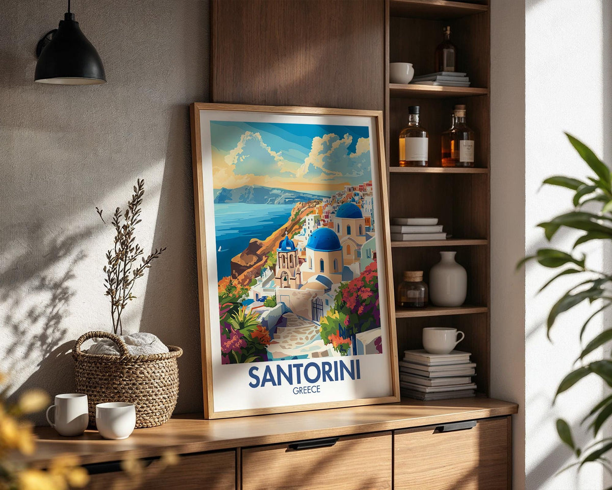 Santorini Poster - WanderWall