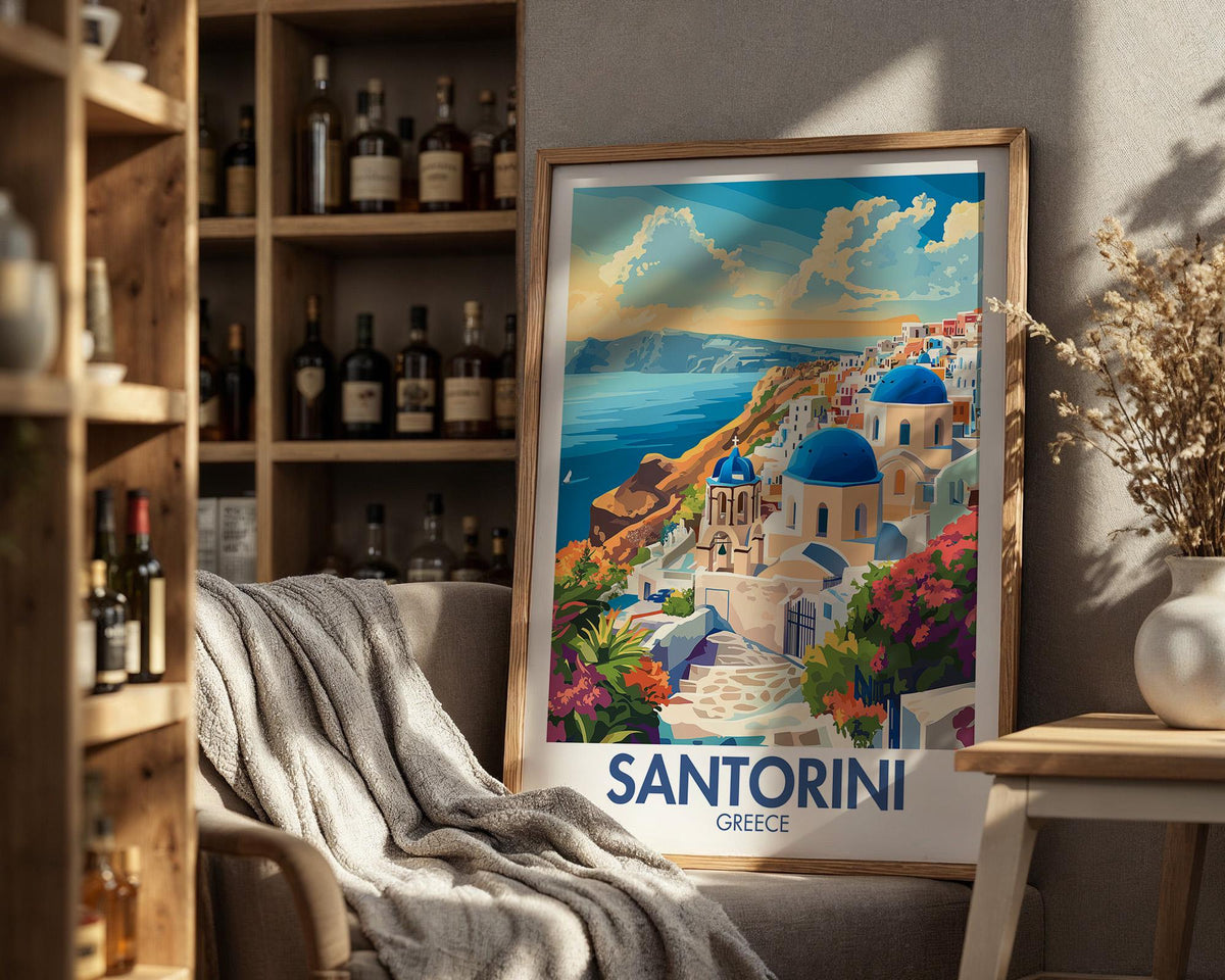 Santorini Poster - WanderWall