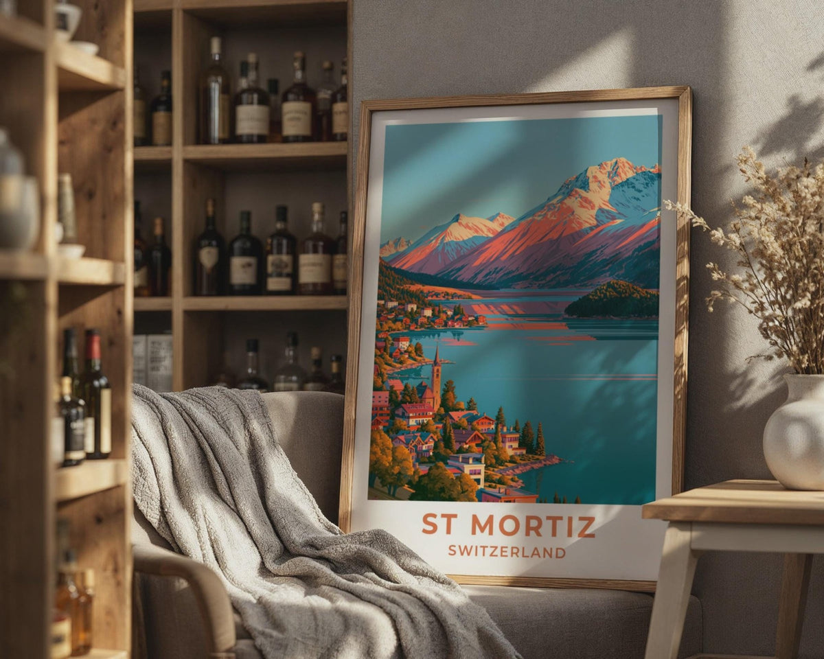 St Moritz Switzerland Travel Poster - WanderWall