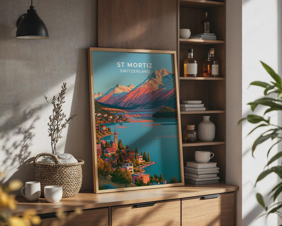 St Moritz Switzerland Travel Poster - WanderWall